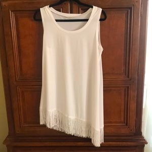 Sleeveless white top